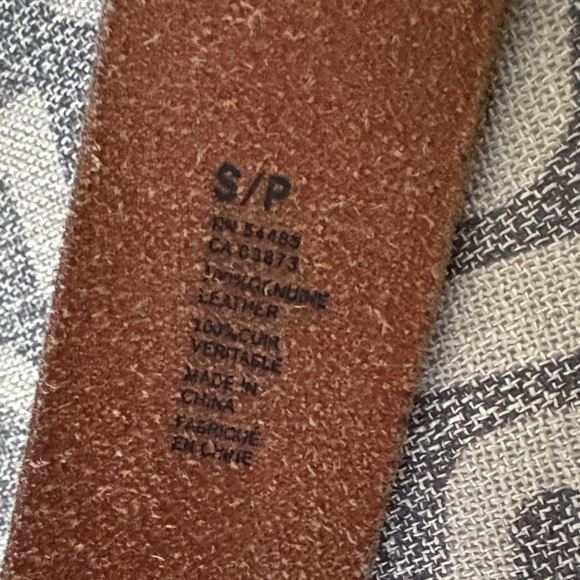 American Eagle leather Brown Belt with Brass Buckle - Picture 3 of 4